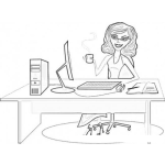 Dibujo para colorear Dibujo De Mujer Empresaria Exitosa Gerente Ejecutiva Directora De Una Compania Para Pintar Y Colorear Secretaria De Gerencia