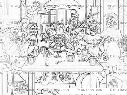 Dibujo para colorear Dibujo Del Vecindario Del Chavo Del Ocho Caido En La Perdicion En El Vicio En El Alcohol Y En La Drogadiccion Para Pintar Y Colorear