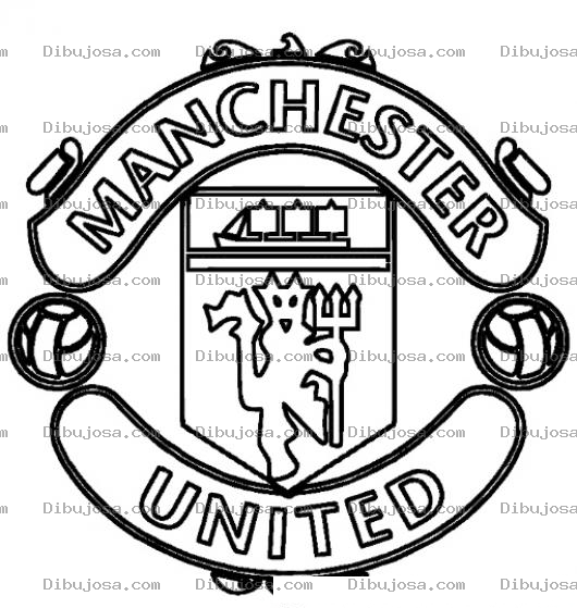 Dibujo para colorear Colorear logo del Manchester United