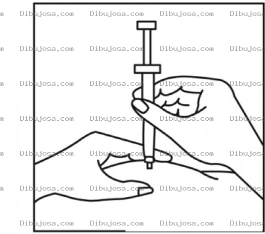 Dibujo para colorear Se Ponen Inyecciones Cartel Con Una Jeringa Inyectada En Una Nalga Para Pintar Y Colorear Inyeccion En Gluteo