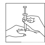 Dibujo para colorear Se Ponen Inyecciones Cartel Con Una Jeringa Inyectada En Una Nalga Para Pintar Y Colorear Inyeccion En Gluteo