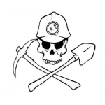 Dibujo para colorear Dibujo De Minero Muerto Para Pintar Y Colorear La Muerte En La Mineria