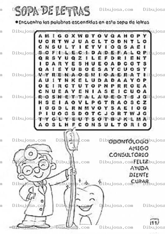 Dibujo para colorear Sopa De Letras Para Ninos Para Pintar Y Colorear