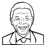 Dibujo para colorear Colorear a Nelson Mandela