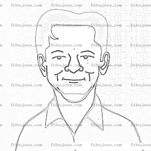 Dibujo para colorear Dibujo De Hombre Con Barbita Para Pintar Y Colorear