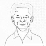 Dibujo para colorear Dibujo De Hombre Con Barbita Para Pintar Y Colorear