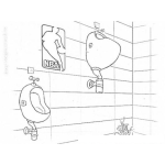 Dibujo para colorear Mingitorios Sin Agua Dibujo De Minguitorios Urinales Urinarios En La Nba Para Pintar Y Colorear Lozas Para Orinar Y Hacer Pipi