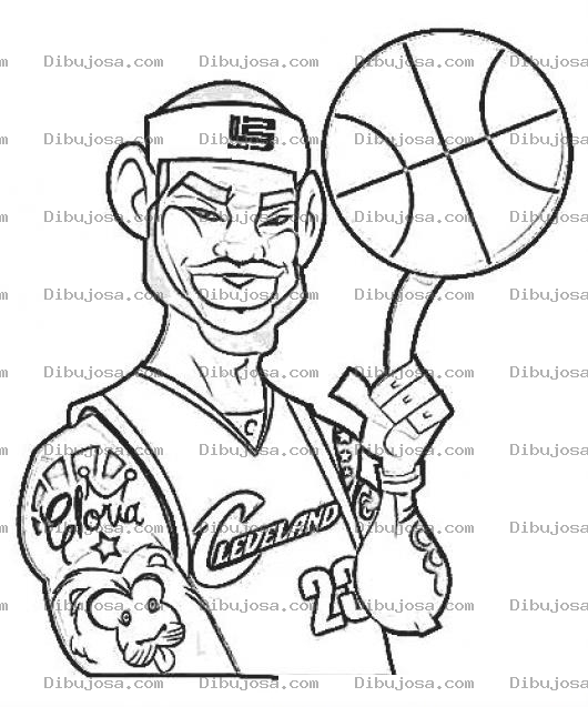 Dibujo para colorear Lebronjames.com Coloring Page Dibujo De Lebron James Para Pintar Y Colorear Al Jugador 23 De Cleveland El Culebron James