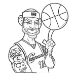 Dibujo para colorear Lebronjames.com Coloring Page Dibujo De Lebron James Para Pintar Y Colorear Al Jugador 23 De Cleveland El Culebron James