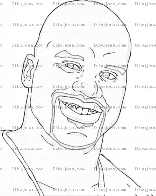 Dibujo para colorear Dibujo De La Cara De Shaq Para Pintar Y Colorear A Shaquille Oneal De Shak Attack