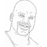 Dibujo para colorear Dibujo De La Cara De Shaq Para Pintar Y Colorear A Shaquille Oneal De Shak Attack