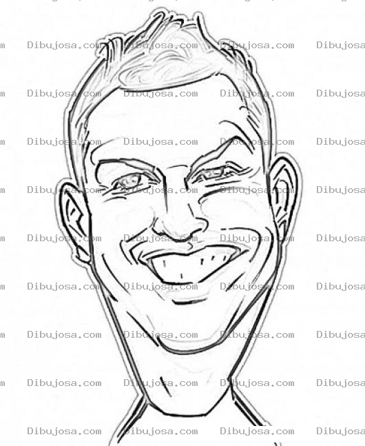 Dibujo para colorear Dibujo De Cristiano Ronaldo Para Pintar Y Colorear A Cristianoronaldo