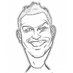 Dibujo para colorear Dibujo De Cristiano Ronaldo Para Pintar Y Colorear A Cristianoronaldo