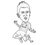 Dibujo para colorear Davidvilla Dibujo De David Villa Jugador De Futbol Para Pintar Y Colorear
