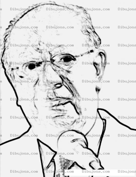 Dibujo para colorear Colorear ex Presidente de Chile Ricardo Lagos