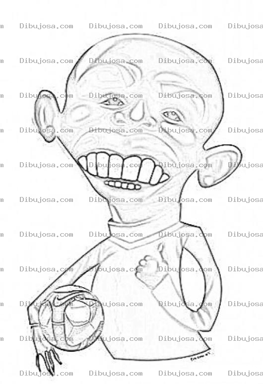 Dibujo para colorear Samueleto Dibujo De Samuel Eto Para Pintar Y Colorear