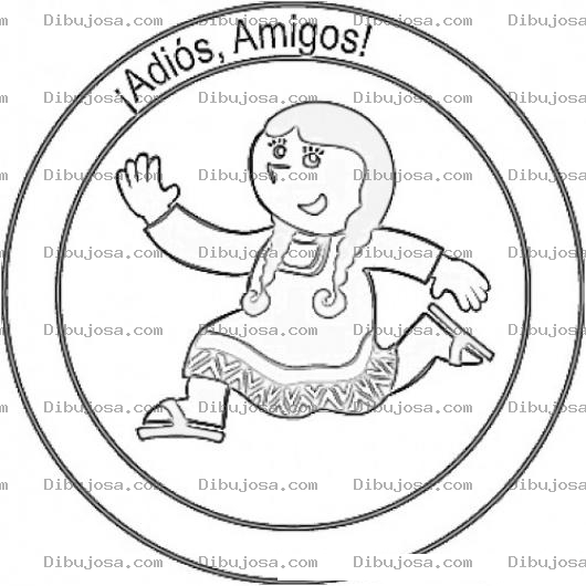 Dibujo para colorear Dibujo De Indita Corriendo Para Pintar Y Colorear