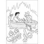 Dibujo para colorear Dibujo De Princesa Y Principe Paseando En Bote De Remos Para Pintar Y Colorear