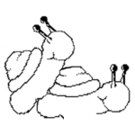 Dibujo para colorear Dibujo De Caracoles Copulando Para Pintar Y Colorear