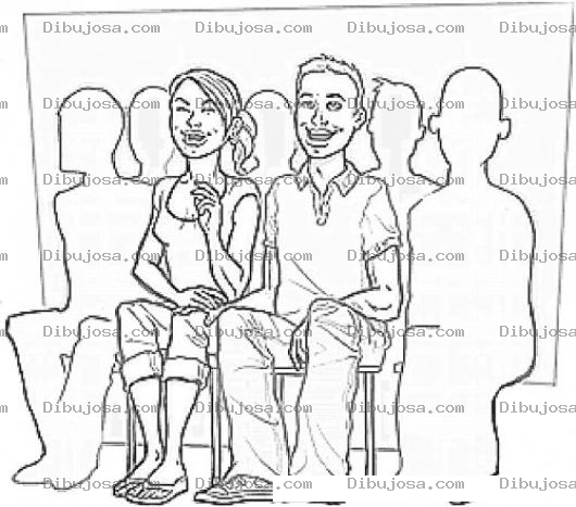 Dibujo para colorear Risa Del Publico Dibujo De Gente Riendo Para Pintar Y Colorear
