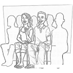 Dibujo para colorear Risa Del Publico Dibujo De Gente Riendo Para Pintar Y Colorear