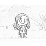 Dibujo para colorear Dibujo De Ricitos De Oro Para Pintar Y Colorear