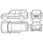 Dibujo para colorear Dibujo De Camioneta Mitsubishi Montero Para Pintar Y Colorear