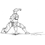 Dibujo para colorear Dibujo De Ironman Pegandole Al Suelo Para Pintar Y Colorear