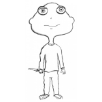 Dibujo para colorear Cara De Sapo Dibujo De Nino Con Cara De Rana Para Pintar Y Colorear
