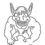 Dibujo para colorear Dibujo De Hombre Burro Para Pintar Y Colorear