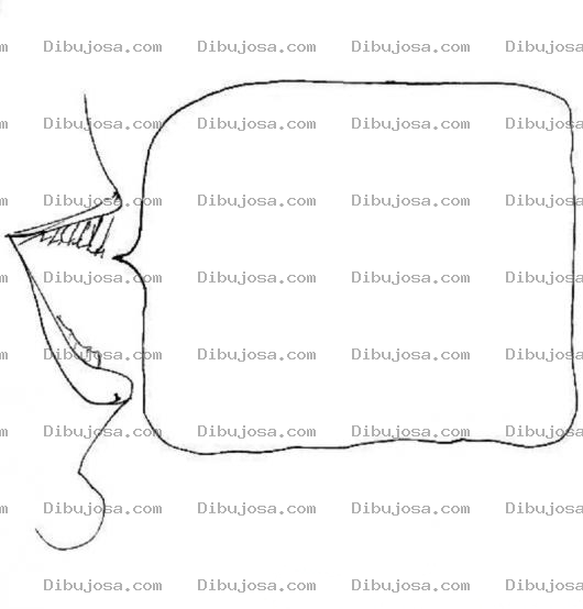 Dibujo para colorear Dibujo De Boca Hablando Para Pintar Y Colorear