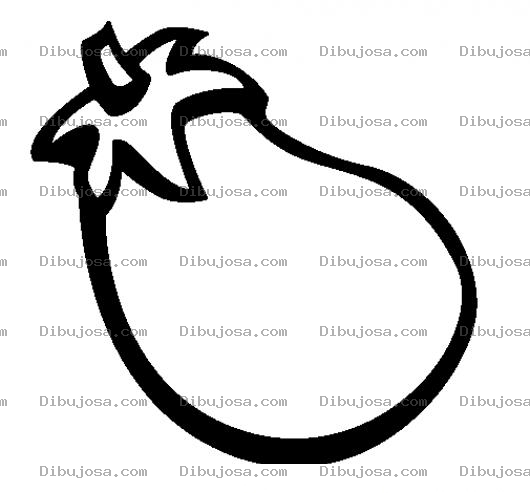 Dibujo para colorear Dibujo De Berenjena Para Pintar Y Colorear Verenjena Morada Verengena Berengena