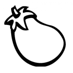 Dibujo para colorear Dibujo De Berenjena Para Pintar Y Colorear Verenjena Morada Verengena Berengena