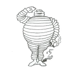 Dibujo para colorear Dibujo De Michelin Firmes Haciendo El Saludo Militar Para Pintar Y Colorear