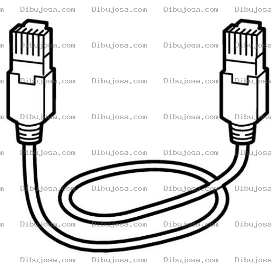 Dibujo para colorear Dibujo De Cable De Red Para Pintar Y Colorear