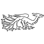 Dibujo para colorear Dibujo De Dragon De 10 Patas Para Pintar Y Colorear