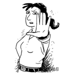 Dibujo para colorear Alto Stop Pare Detengase Alli Dibujo De Chica Haciendo Un Alto Con La Mano Para Pintar Y Colorear