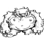 Dibujo para colorear Moustruo Feo Dibujo De Monstruo Feo Para Pintar Y Coloera