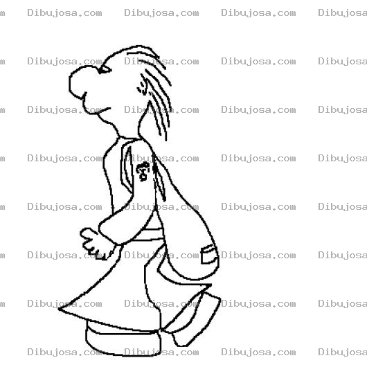 Dibujo para colorear Dibujo De Estudiante Con Mochila Para Pintar Y Colorear