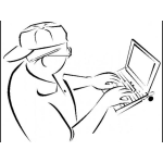 Dibujo para colorear Reparacion De Laptops Dibujo Para Pintar Y Colorear A Un Tecnico Reparador De Computadoras Portatiles Para Pintar Y Colorear