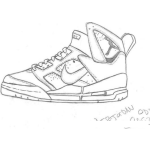 Dibujo para colorear Tennis Air Jordan Nike Para Pintar Y Colorear Dibujo D Eun Tenis Jordan