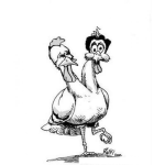 Dibujo para colorear Gallina De Dos Cabezas Para Pintar Y Colorear Gallina De 2 Cabezas