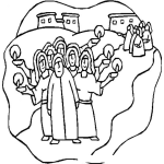 Dibujo para colorear 10 Virgenes Dibujo Cristiano De La Parabola De Las 10 Virgenes De Mateo 25 Para Pintar Y Colorear