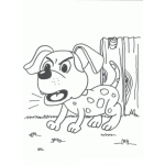 Dibujo para colorear Perro Guardian Para Pintar Y Colorear Perrito Bravo Valiente Corajudo Y Guachiman