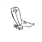Dibujo para colorear Bota De Vaquero Para Pintar Y Colorear Bota Vaquera De Cuero Con Espuelas
