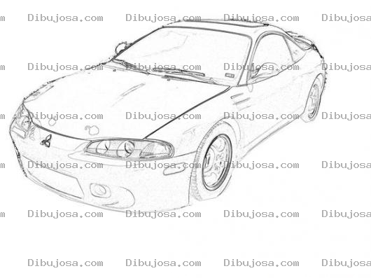 Dibujo para colorear Dibujo De Eclipse Mitsubishi Para Pintar Y Colorear