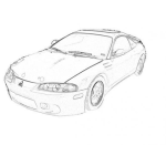 Dibujo para colorear Dibujo De Eclipse Mitsubishi Para Pintar Y Colorear