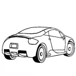 Dibujo para colorear Dibujo De Mitsubishi Eclipse Para Pintar Y Colorear