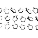Dibujo para colorear Icono De Mano Dibujos De Manitas De Cursor Del Mouse Para Pintar Y Colorear