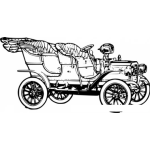 Dibujo para colorear Carro Clasico Convertible Para Pintar Y Colorear